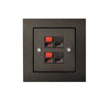 Аудио розетка двухместная Liregus Epsilon 28-1141