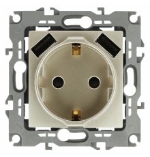 Розетка 2P+E со шторками и 2xUSB Эра 12-4109-04 Б0047843