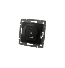 Механизм USB розетки Arlight SCT-MUAC-PL-BK-V (5V, 3A, QC4) 049838