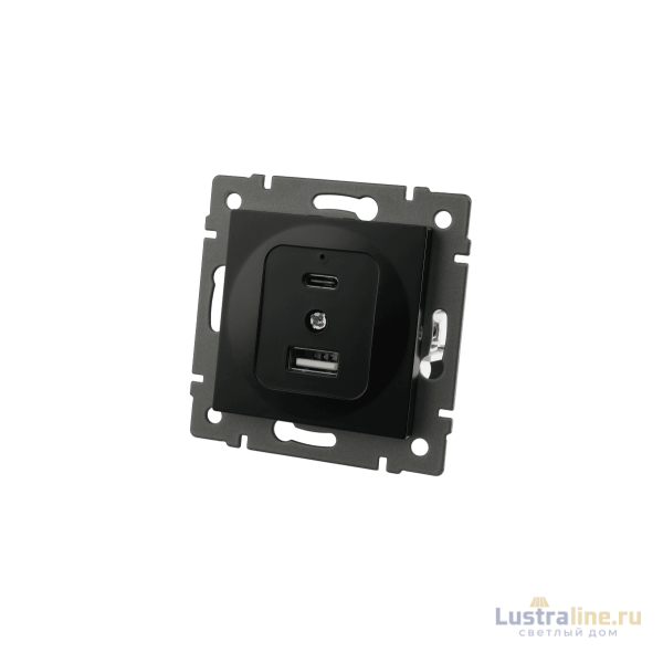 Механизм USB розетки Arlight SCT-MUAC-PL-BK-V (5V, 3A, QC4) 049838