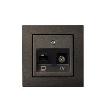 Розетка телевизионная и компьютерная (TV+Rj45) Liregus Epsilon 28-113