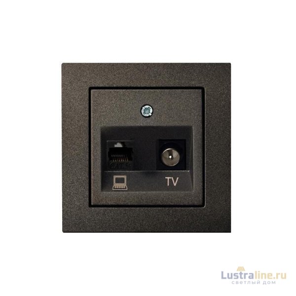 Розетка телевизионная и компьютерная (TV+Rj45) Liregus Epsilon 28-113