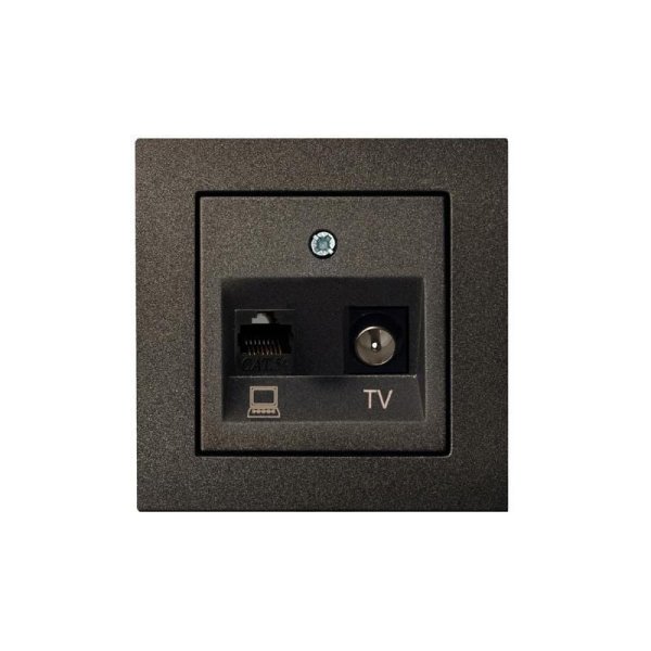 Розетка телевизионная и компьютерная (TV+Rj45) Liregus Epsilon 28-113