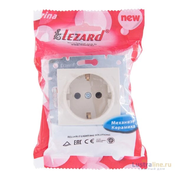 Розетка с/з Lezard Karina 707-0388-122B