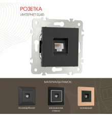 Розетка RJ45 Arte Milano 203.45-1.black