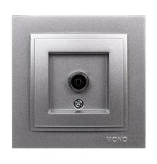 Розетка TV проходная Mono Electric Despina серебро 102-212105-137
