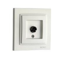 Розетка TV концевая с экраном Mono Electric Despina жемчуг 102-252505-138