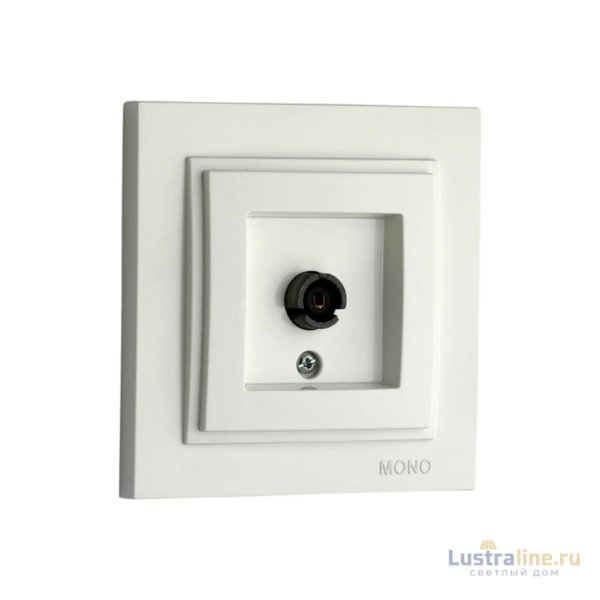 Розетка TV концевая с экраном Mono Electric Despina жемчуг 102-252505-138
