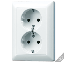 Розетка 2K+З двухместная Jung AS5020U