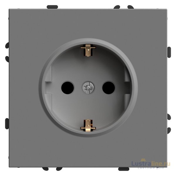 Розетка 1-местная с защитной шторкой Stekker RST16-5110-10 Эмили 49958
