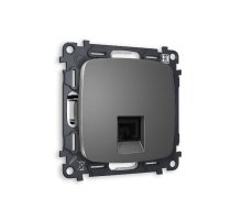 Комплект механизма компьютерной розетки RJ-45(8P8C) CAT6 со шторкой Ambrella Volt Omega MO662010