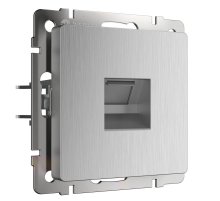 Розетка Ethernet RJ-45 Werkel cеребряный рифленый W1181009 4690389159886