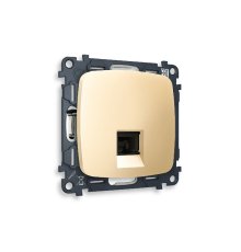 Комплект механизма компьютерной розетки RJ-45(8P8C) CAT6 со шторкой Ambrella Volt Omega MO612010