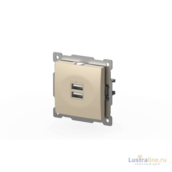 Розетка USB 5V 2,1A 2-я ELBI Zena Vega 609-012500-143