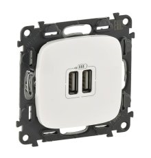 Розетка USB двойная Legrand Valena Allure 240V/5V 1500mA белая 754995