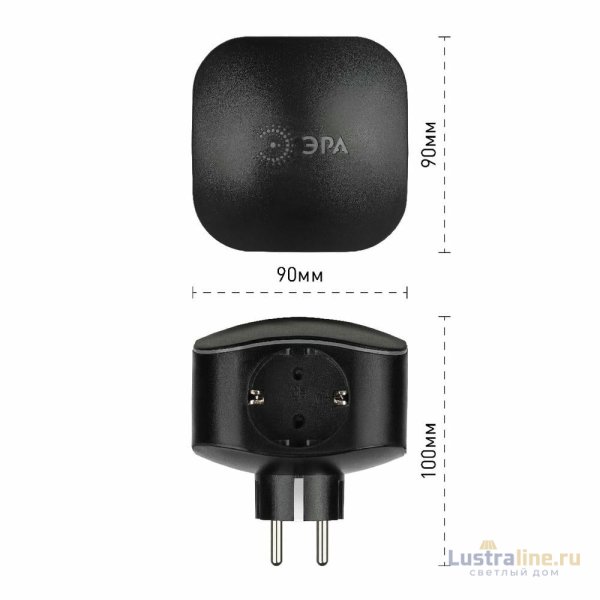 Разветвитель электрический Эра SP-3e-USB-BLACK Б0046364