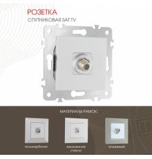 Розетка спутниковая SAT TV Arte Milano 203.42-1.silver