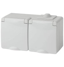 Розетка ЭРА Эксперт 2х2P E IP65 16A 250V 11-2603-03 Б0035991