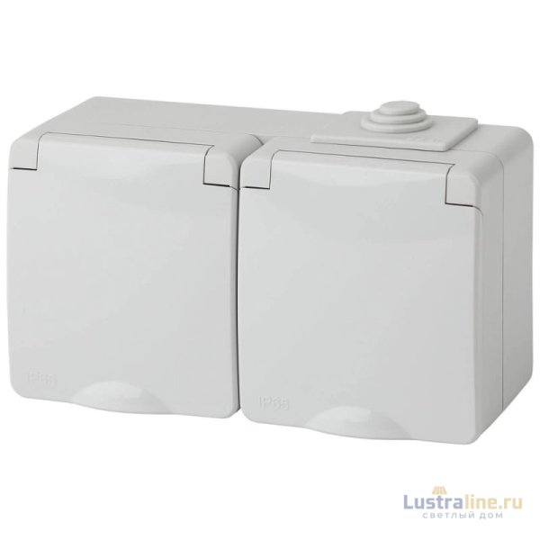 Розетка ЭРА Эксперт 2х2P E IP65 16A 250V 11-2603-03 Б0035991