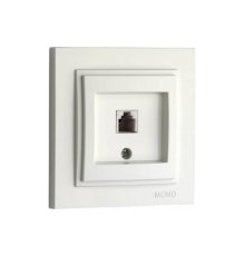 Розетка телефонная Rj45 Cat3 Mono Electric Despina жемчуг 102-252505-124