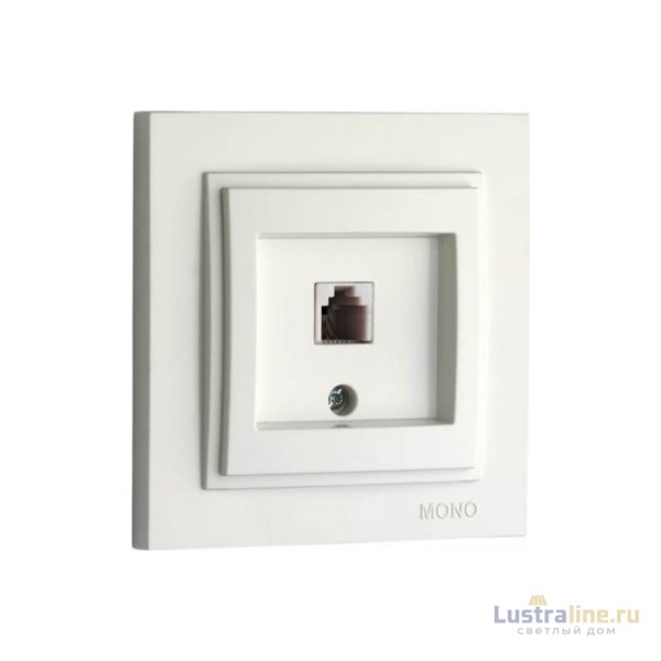 Розетка телефонная Rj45 Cat3 Mono Electric Despina жемчуг 102-252505-124