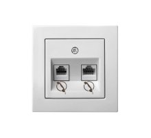Розетка телефонная двойная (2хRJ11) Liregus Epsilon 28-031