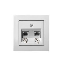 Розетка телефонная двойная (2хRJ11) Liregus Epsilon 28-031
