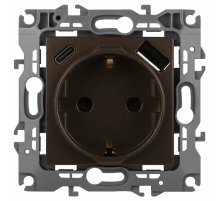 Розетка со шторками с USB type-A+C Эра 12-4108-13 Б0067757