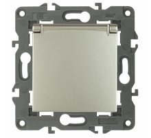 Розетка 2P+E Schuko со шторками с крышкой Эра 14-2103-04 Б0034281