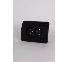 Розетка двухместная с защитными шторками ELBI Jazz 508-014800-918