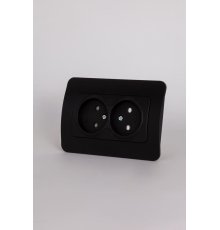 Розетка двухместная с защитными шторками ELBI Jazz 508-014800-918