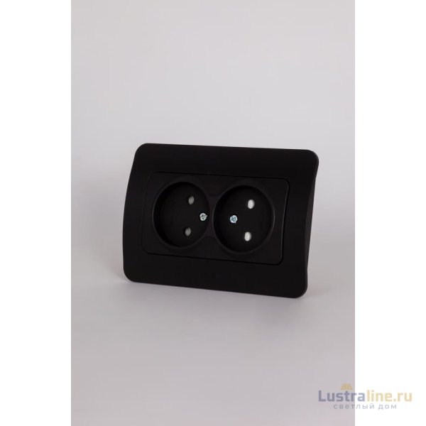 Розетка двухместная с защитными шторками ELBI Jazz 508-014800-918