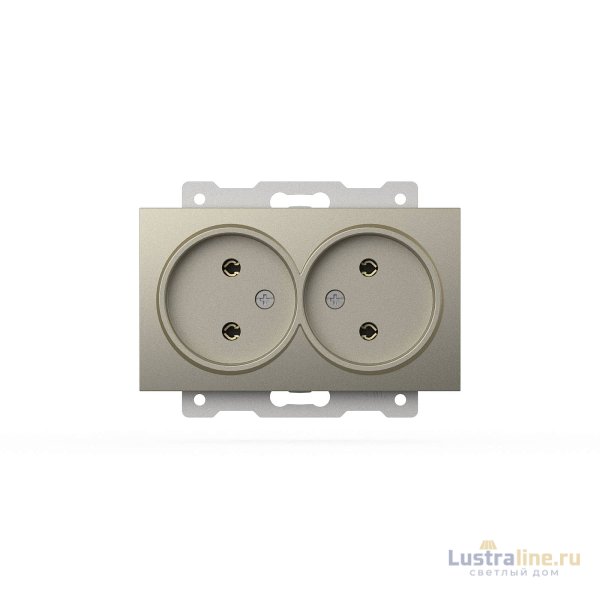 Розетка двухместная без заземления ELBI Zena Vega 609-011400-908 Розетка двухместная без заземления ELBI Zena Vega 609-011400-908