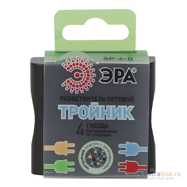 Разветвитель электрический Эра SP-4-B Б0008207