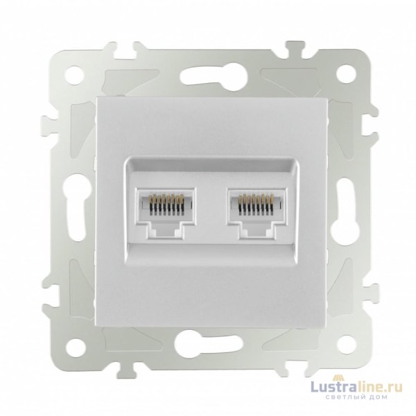 Розетка двойная RJ45 Arte Milano 203.45-2.silver
