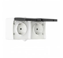 Розетка двойная с заземлением Arte Milano 309.40-2.grey