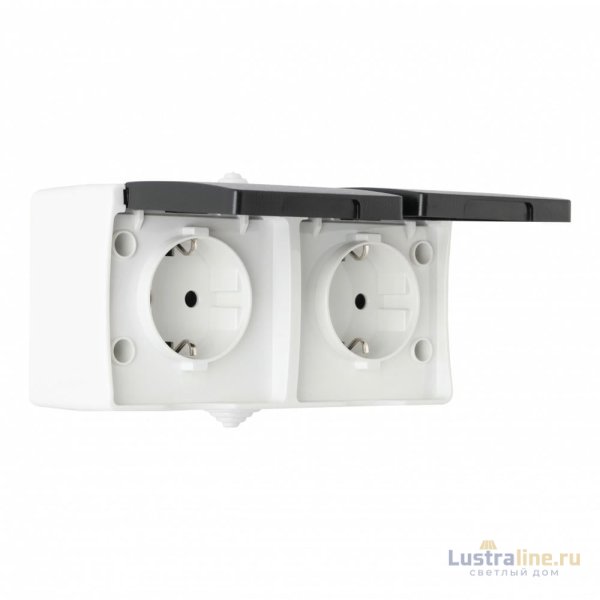 Розетка двойная с заземлением Arte Milano 309.40-2.grey