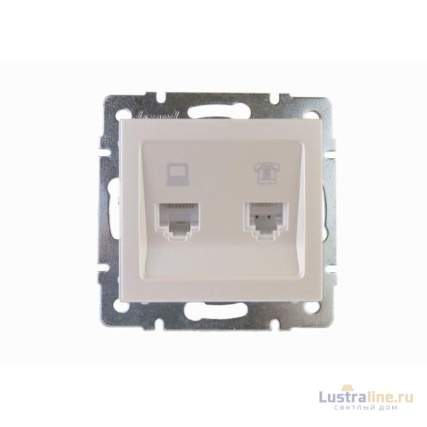 Розетка компьютер+телефон Lezard Rain 703-3088-143