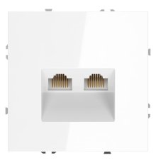 Розетка компьютерная двойная Voltum S70 VLS060201