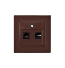 Розетка телефонная и компьютерная (RJ11+RJ45) Liregus Epsilon 28-145
