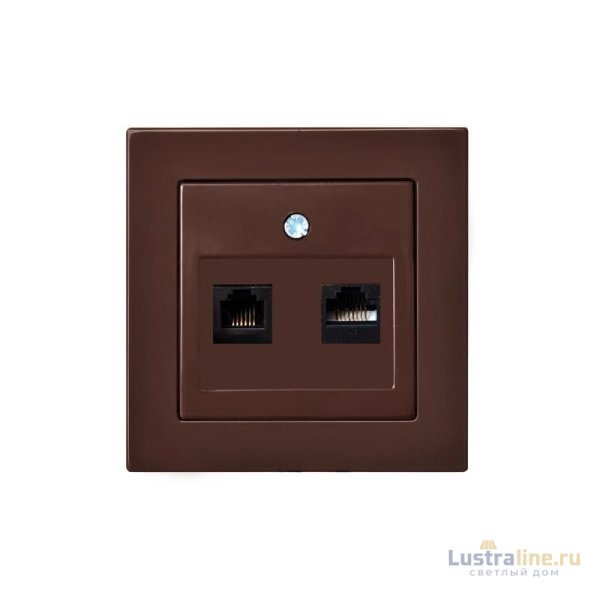 Розетка телефонная и компьютерная (RJ11+RJ45) Liregus Epsilon 28-145
