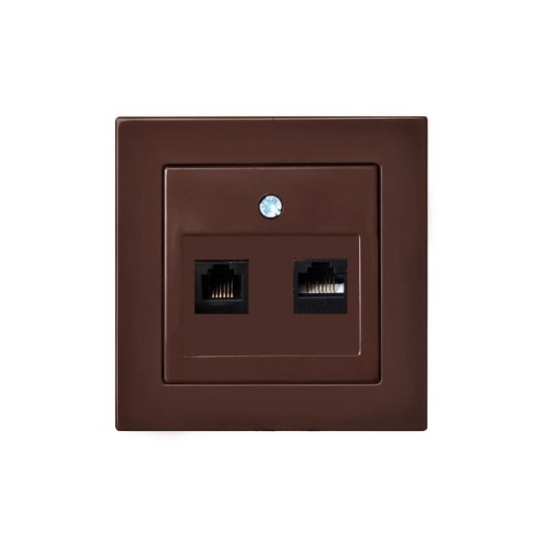 Розетка телефонная и компьютерная (RJ11+RJ45) Liregus Epsilon 28-145