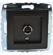 Розетка TV концевая с экраном Mono Electric Despina-Larissa графит 500-002005-138
