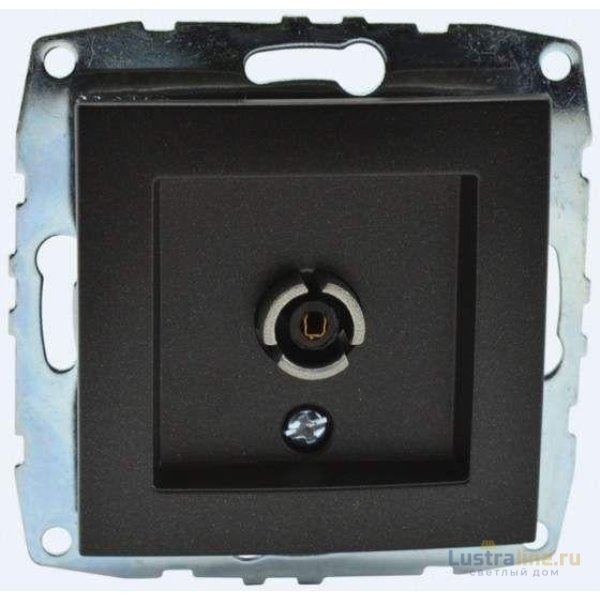 Розетка TV концевая с экраном Mono Electric Despina-Larissa графит 500-002005-138