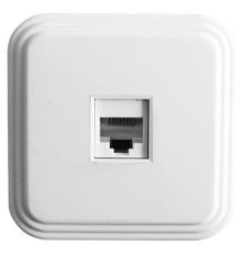 Розетка компьютерная 1-местная Stekker PST00-21-20 (РК8-01) RJ-45 IP20 белый 39706
