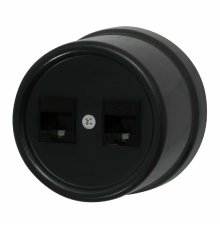 Розетка RJ45 информационная двойная Bironi Лизетта B1-302-23