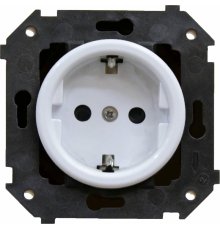 Розетка с заземляющим контактом Bironi Шедель B3-101-21
