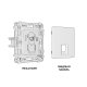 Комплект механизма компьютерной розетки RJ-45(8P8C) CAT6 со шторкой Ambrella Volt Alfa MA662010