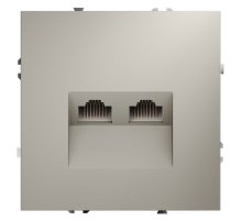 Розетка компьютерная двойная Voltum S70 VLS060203
