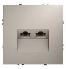 Розетка компьютерная двойная Voltum S70 VLS060203